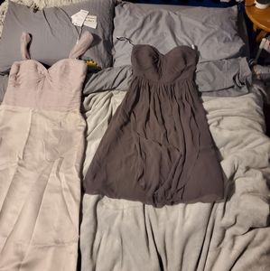 Set of 2 Gray Bridesmaids Dresses